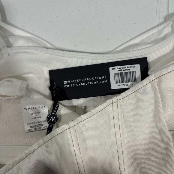 White Fox Boutique Off-White Corset Tank Top - Picture 4 of 5